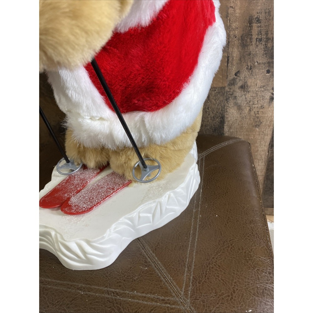 Cubby Bears By Santa's Best Holiday Animation Skiing Bear Vintage 1998 Christmas - Picture 7 of 17